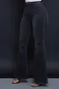 First To Go High Rise Super Flare Jeans - Dark Grey Wash sold by Swankaposh