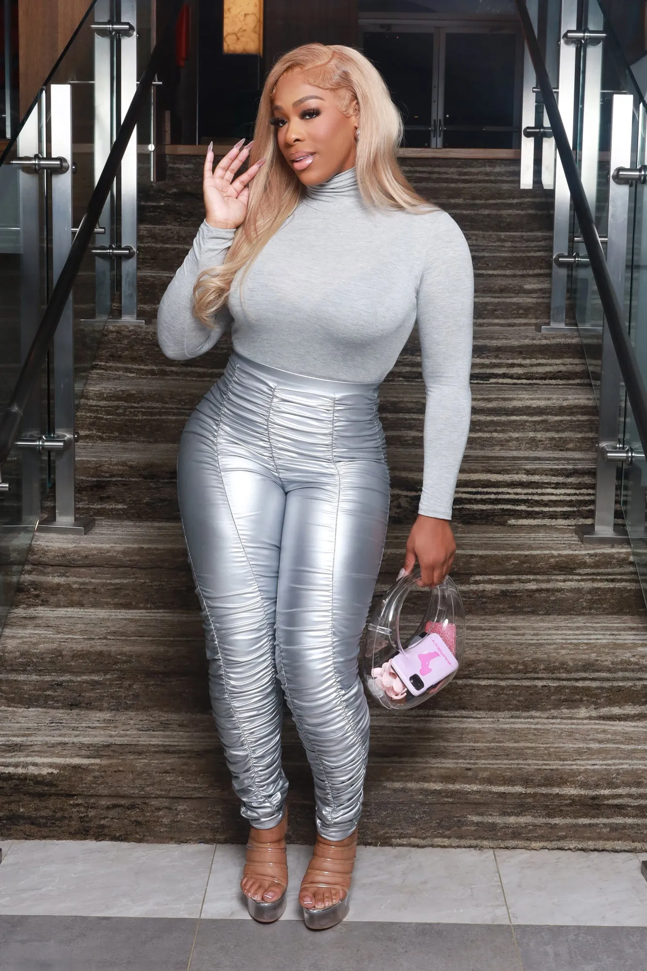 Looking Glass Transparent Evening Bag - Clear sold by Swankaposh product image thumbnail 5