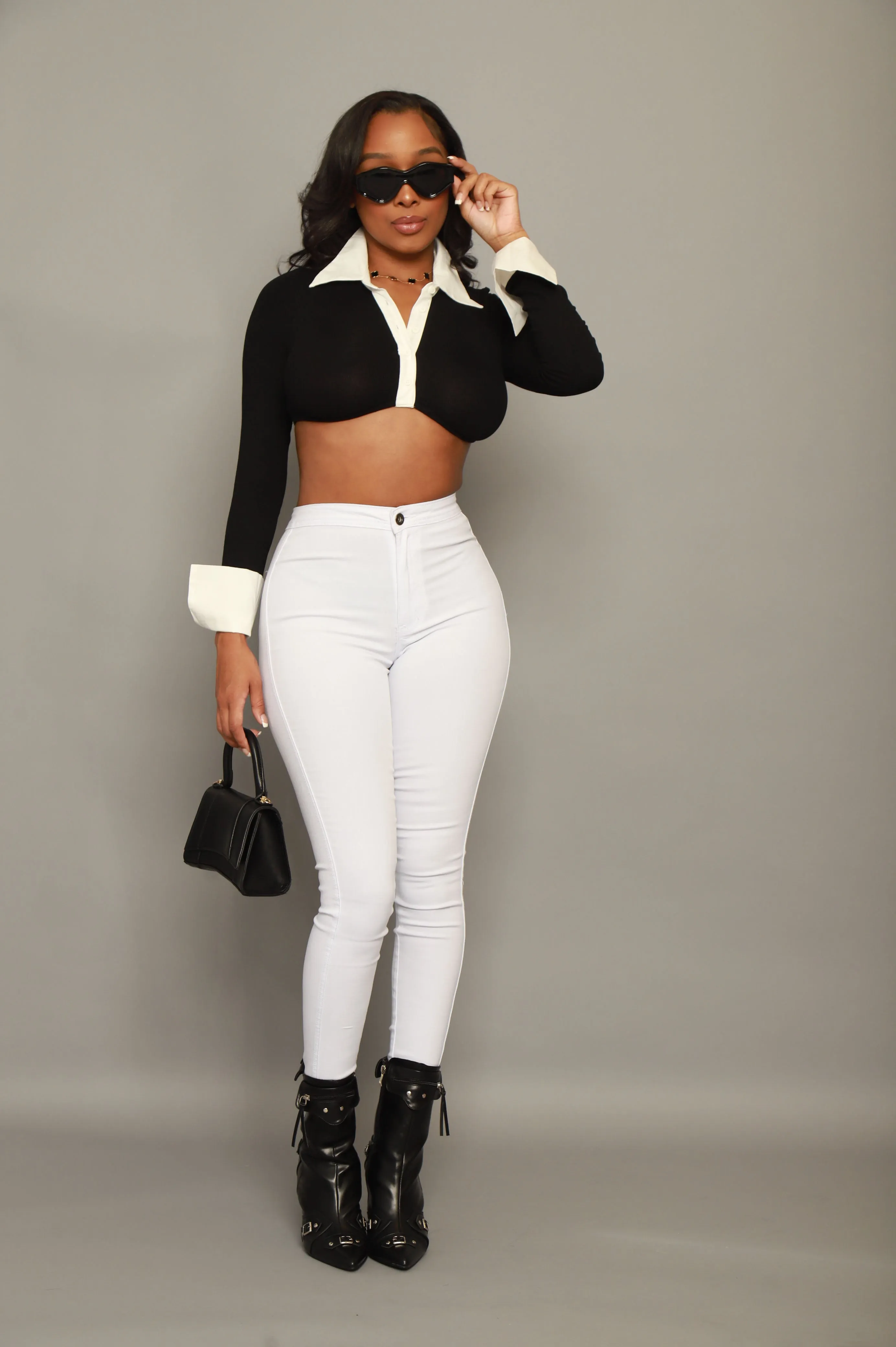 Boss Up Faux Leather Stiletto Boots - Black sold by Swankaposh product image thumbnail 2