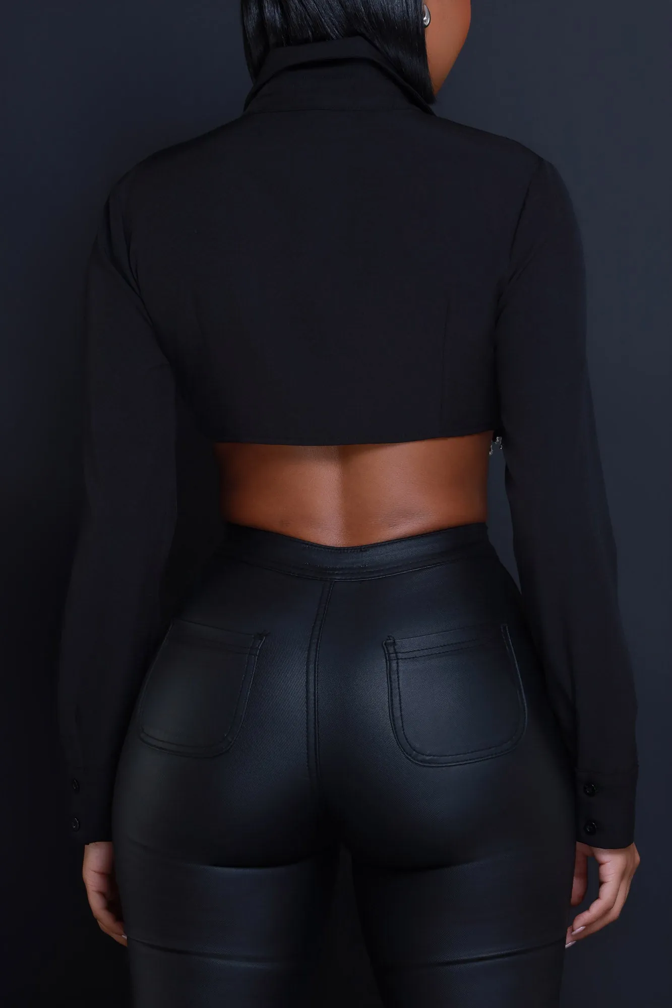 RSVP Rhinestone Embellished Crop Top - Black sold by Swankaposh product image thumbnail 3