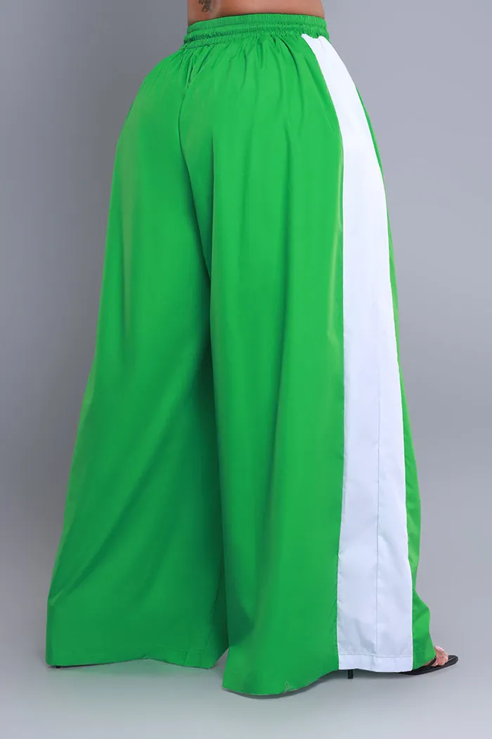 Around The World Wide Leg Pants - Green/White sold by Swankaposh product image thumbnail 2