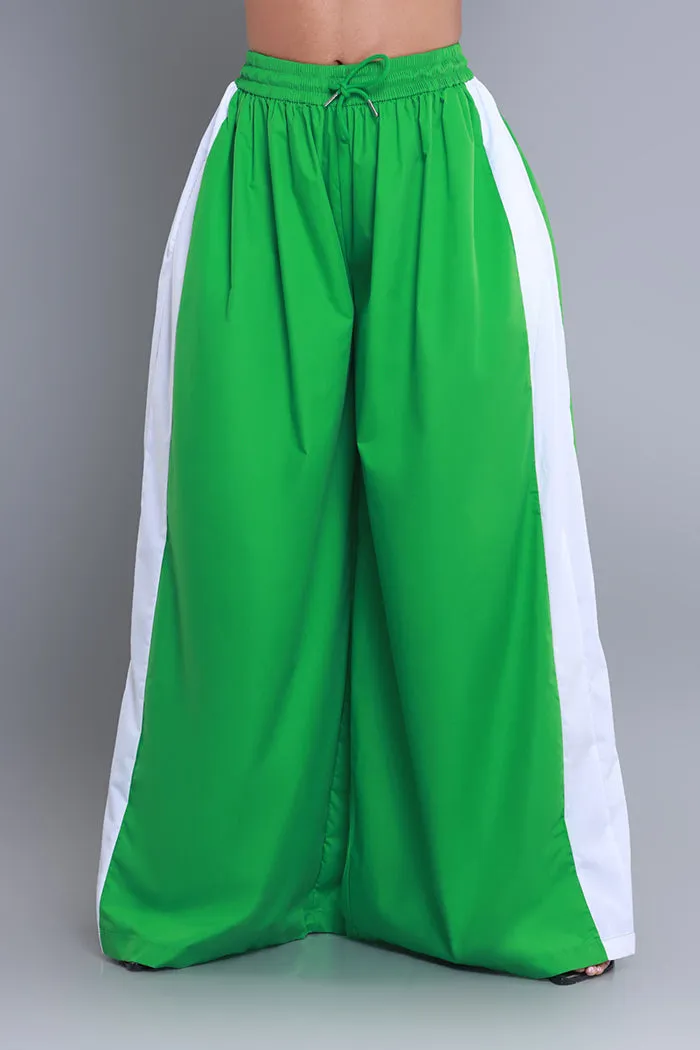 Around The World Wide Leg Pants - Green/White sold by Swankaposh product image thumbnail 3