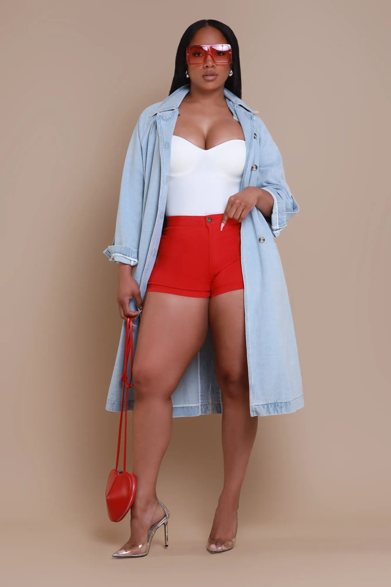 Make It Work Dual Button Denim Jacket - Light Wash sold by Swankaposh product image thumbnail 4