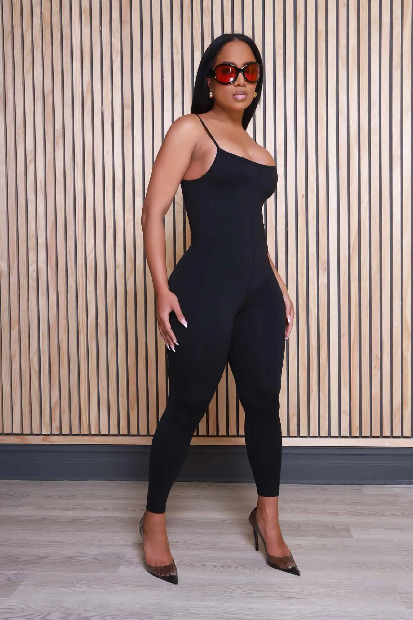 Rumor Has It Sleeveless Jumpsuit - Black sold by Swankaposh product image thumbnail 4