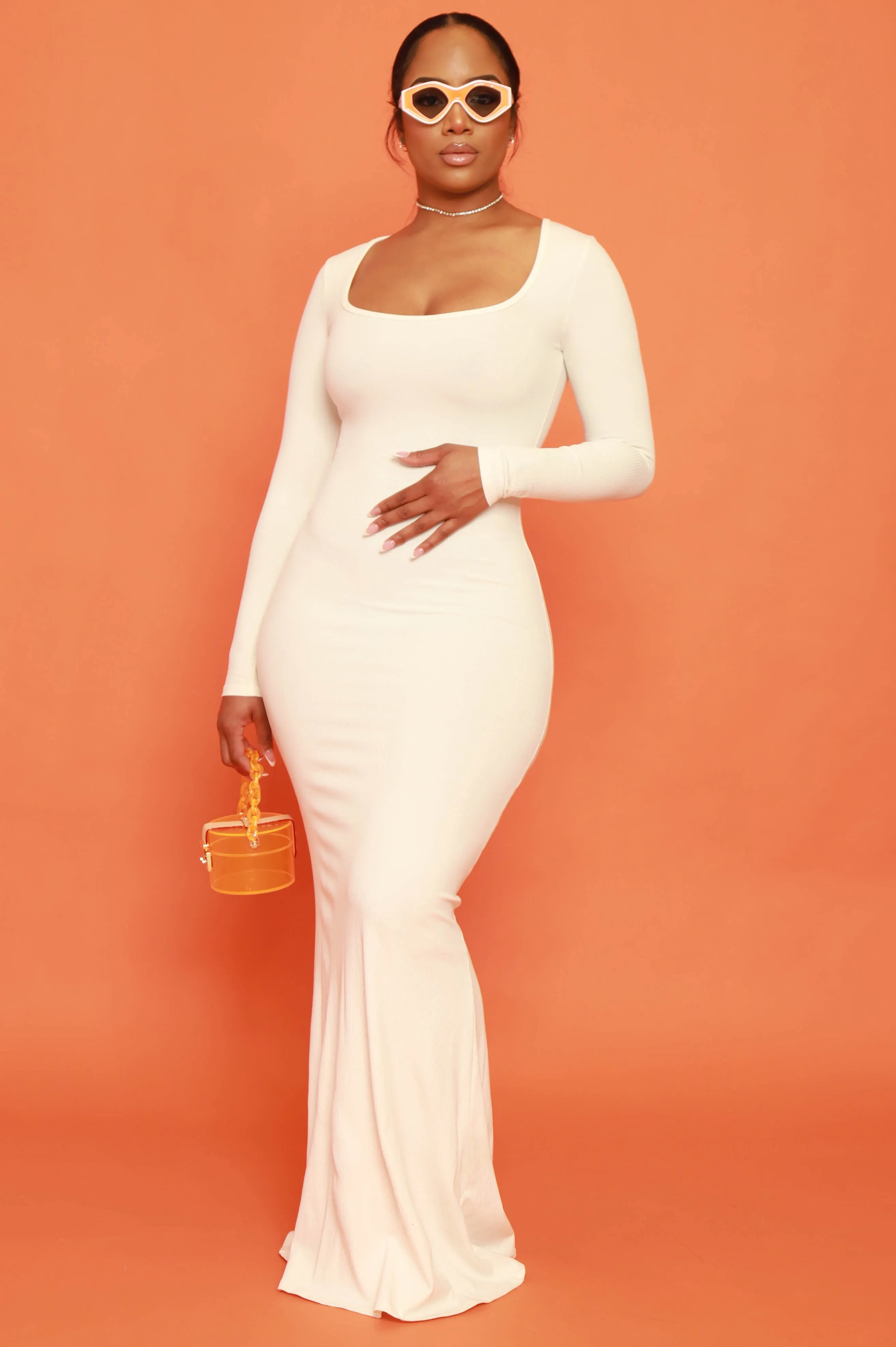 Endless Night Cellulite Deleter Scoop Neck Maxi Dress - White sold by Swankaposh product image thumbnail 4