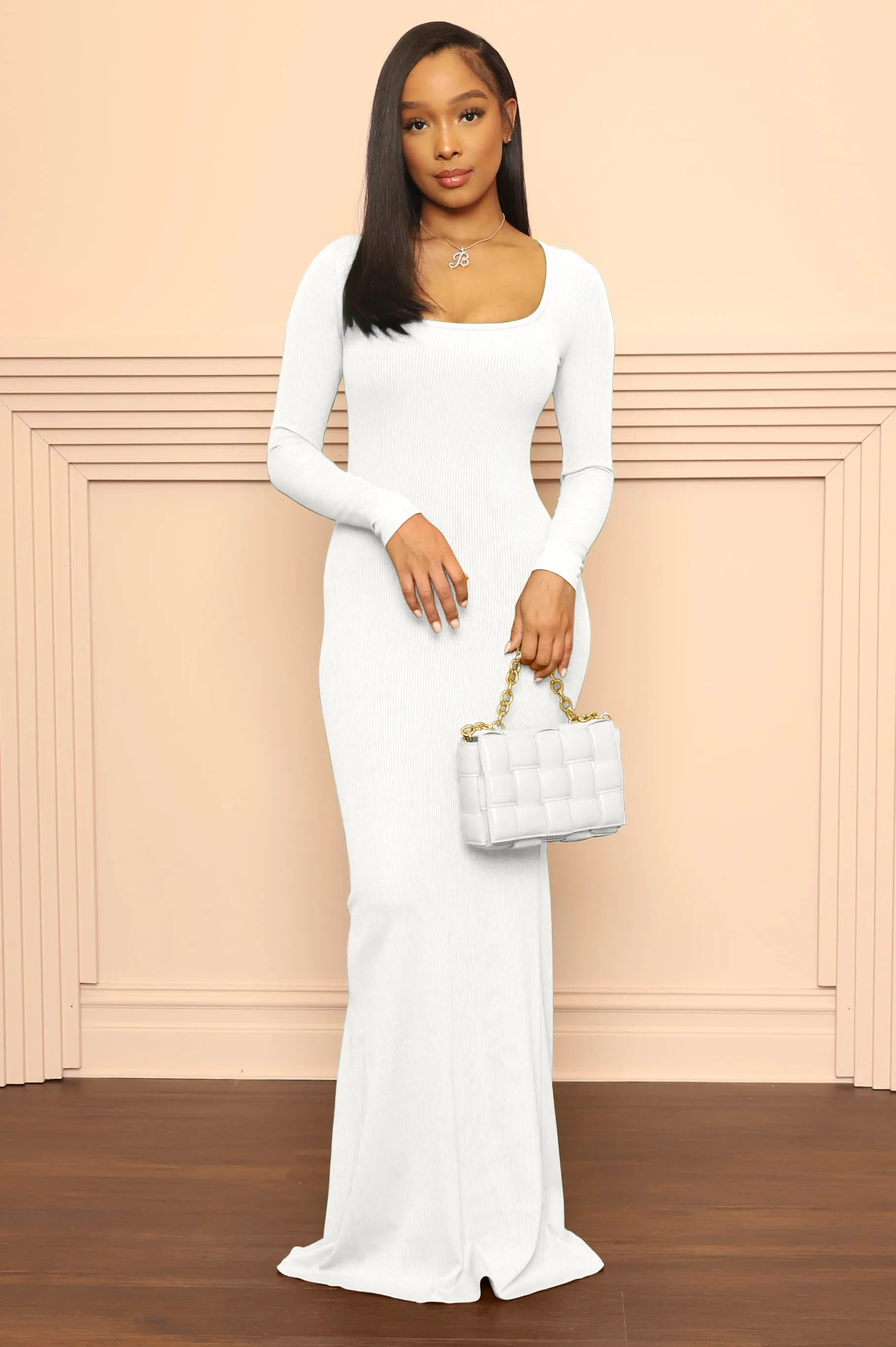 Endless Night Cellulite Deleter Scoop Neck Maxi Dress - White sold by Swankaposh product image thumbnail 2
