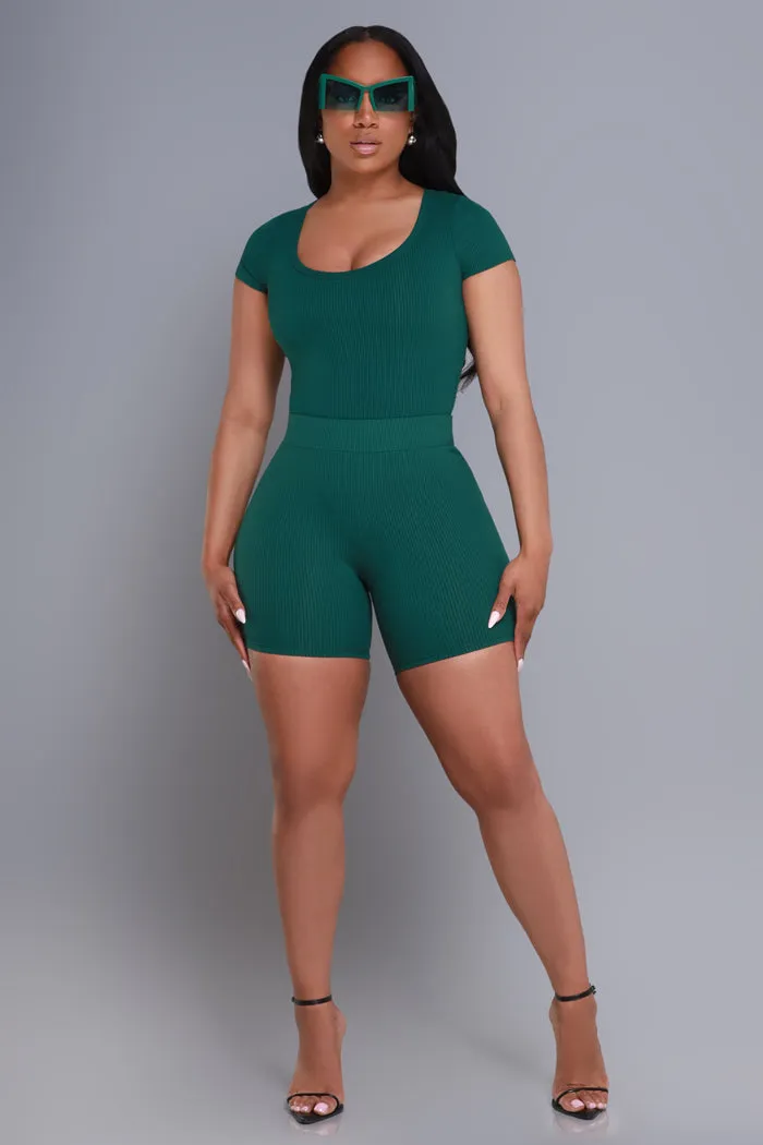 Open Book Cellulite Deleter Short Sleeve Bodysuit - Hunter Green sold by Swankaposh product image thumbnail 3