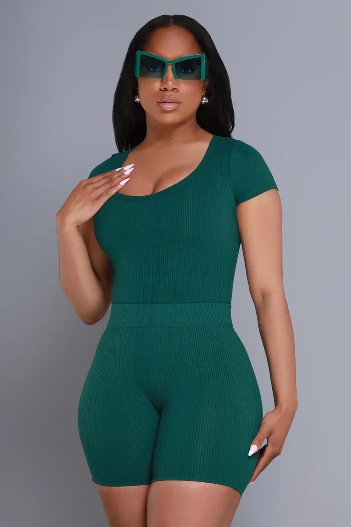 Open Book Cellulite Deleter Short Sleeve Bodysuit - Hunter Green sold by Swankaposh product image thumbnail 4