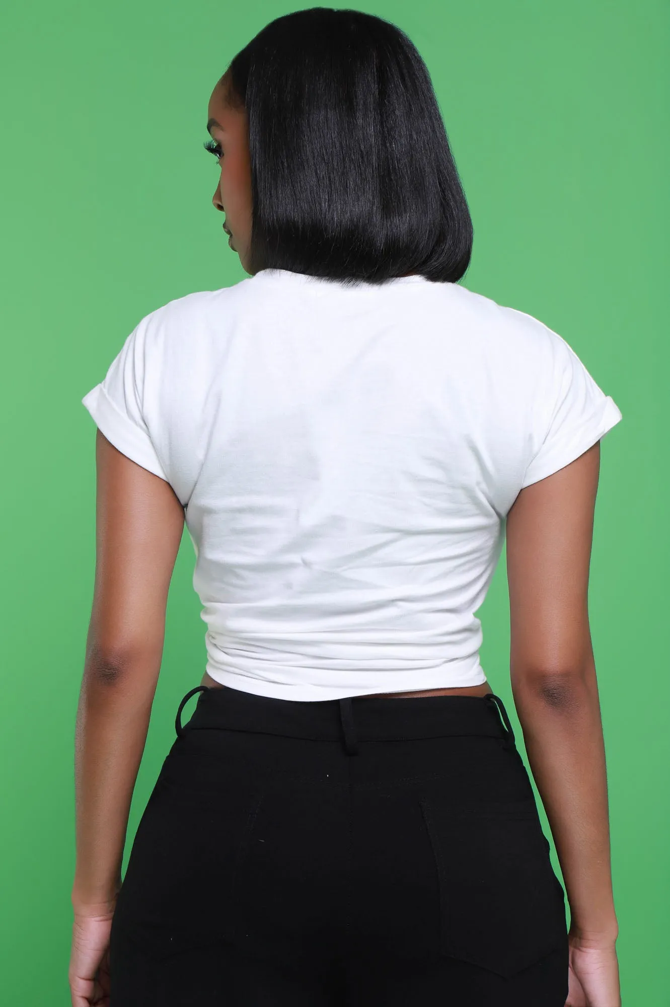 Stay Blessed Embroidered Studded T-Shirt - White sold by Swankaposh product image thumbnail 3