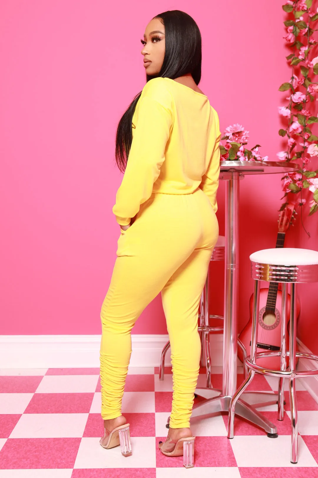 NaNa Ruched Pants Set - Mustard sold by Swankaposh product image thumbnail 3