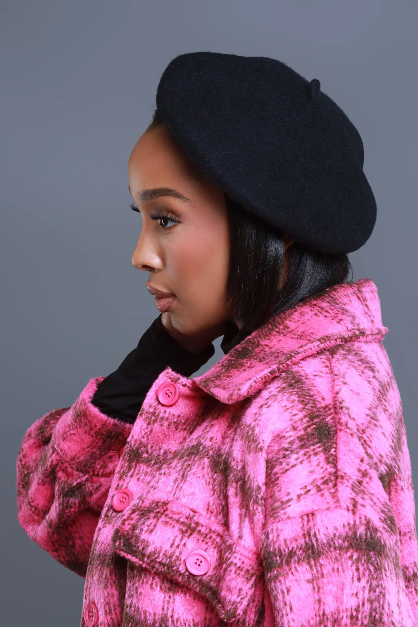 On The Map Wool Beret - Black sold by Swankaposh