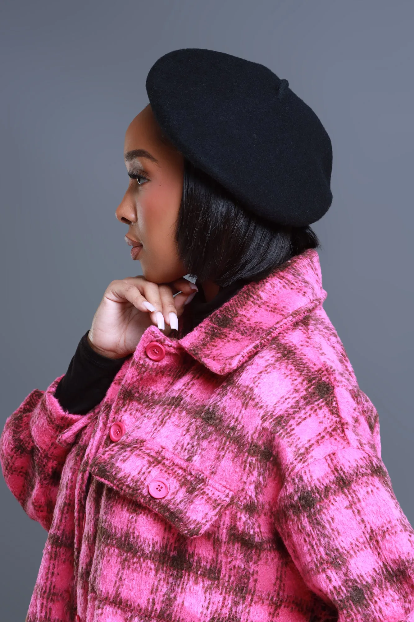 On The Map Wool Beret - Black sold by Swankaposh product image thumbnail 3