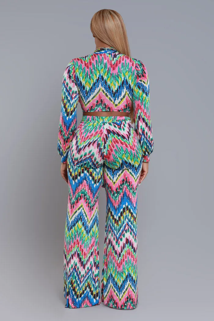 Hey Mama Printed Tie-Up Crop Top - Multicolor sold by Swankaposh product image thumbnail 3