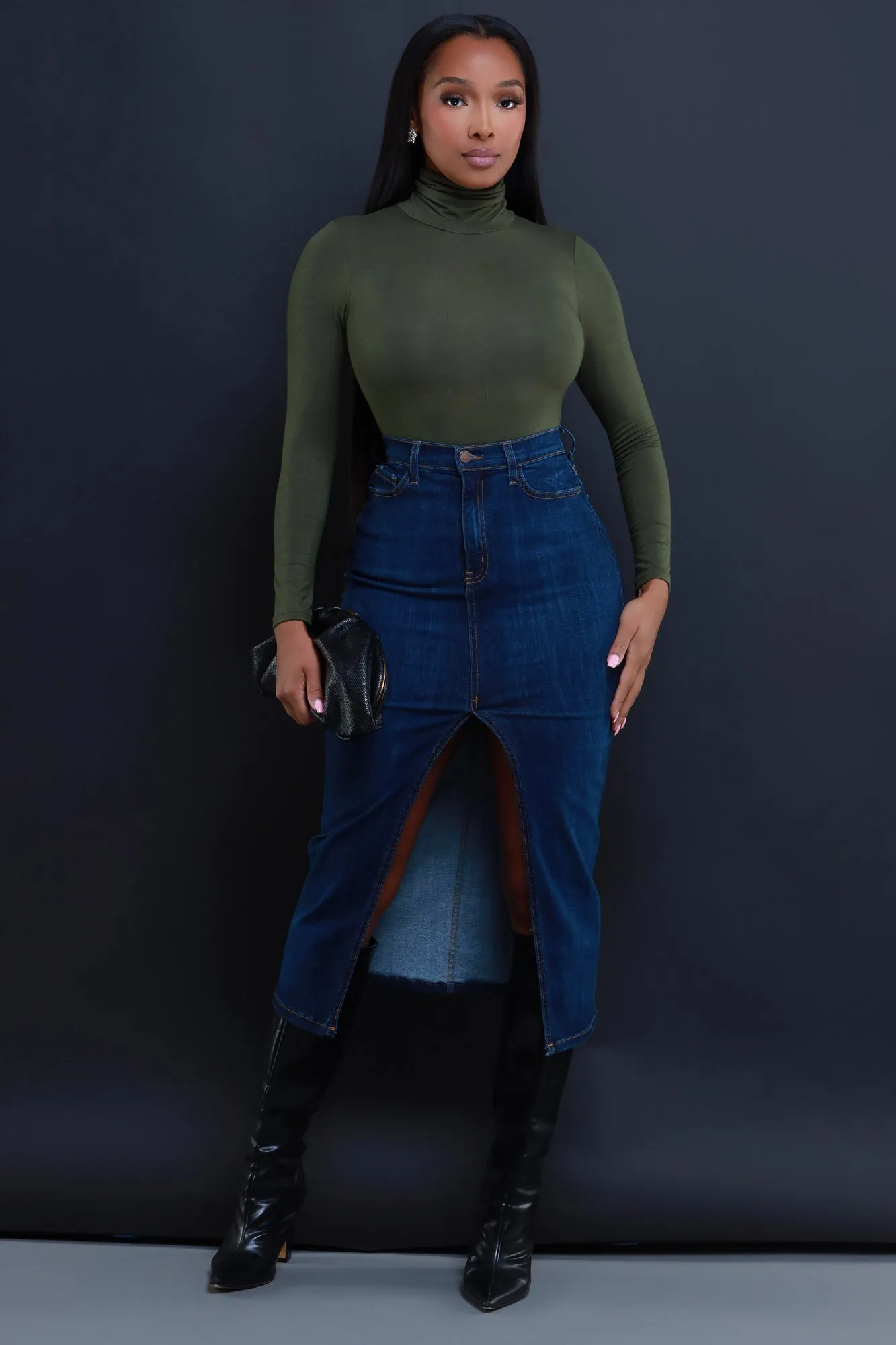 Maneater Turtleneck Bodysuit - Olive sold by Swankaposh product image thumbnail 4
