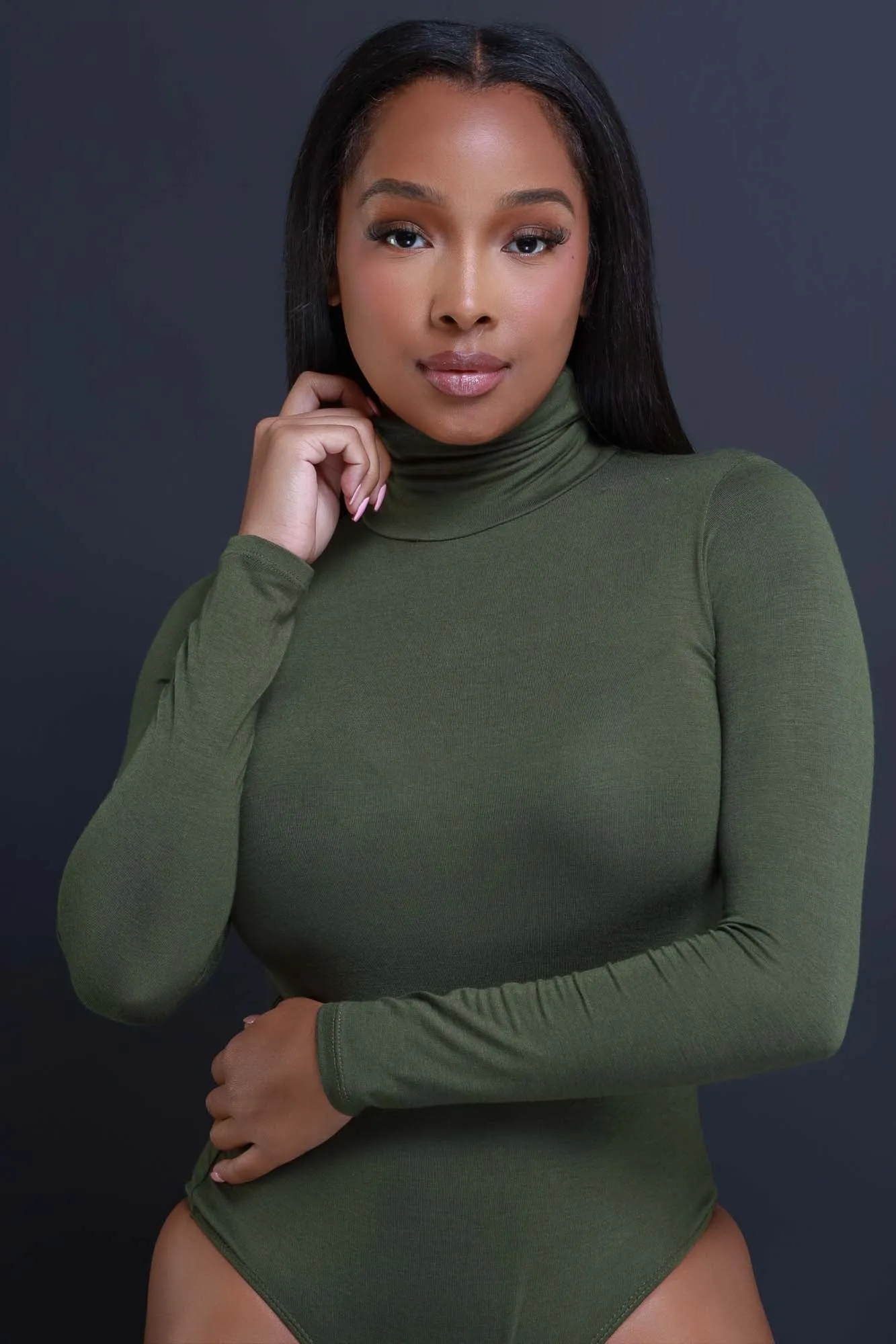 Maneater Turtleneck Bodysuit - Olive sold by Swankaposh product image thumbnail 5