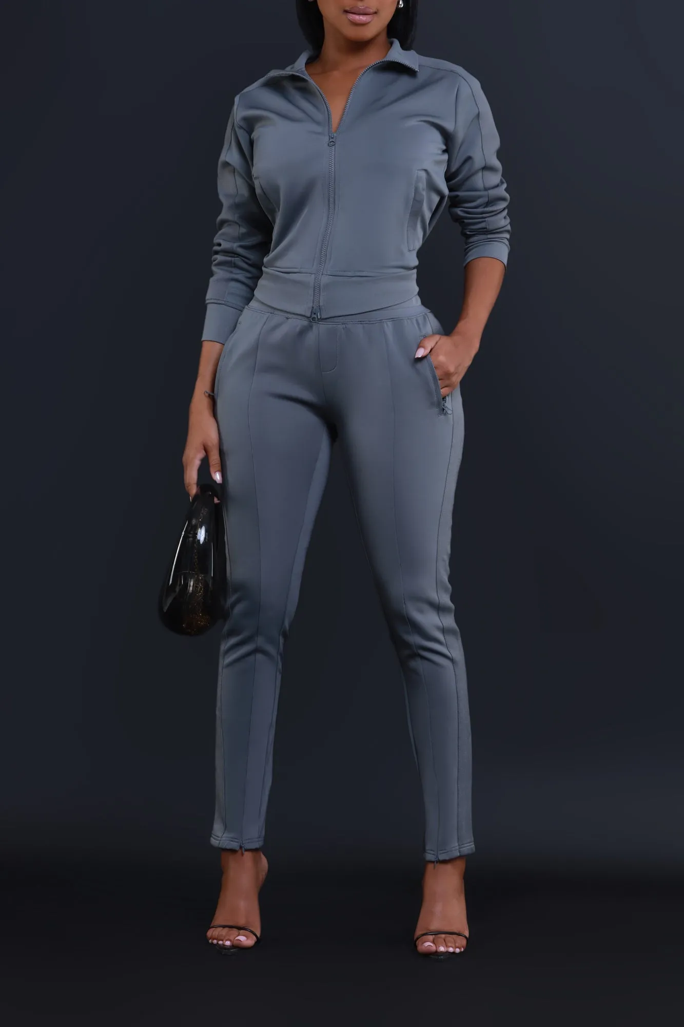 Somewhere Between Lined Tracksuit - Grey sold by Swankaposh product image thumbnail 2
