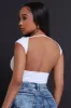 Entitled Open Back Seamless Crop Top - White sold by Swankaposh