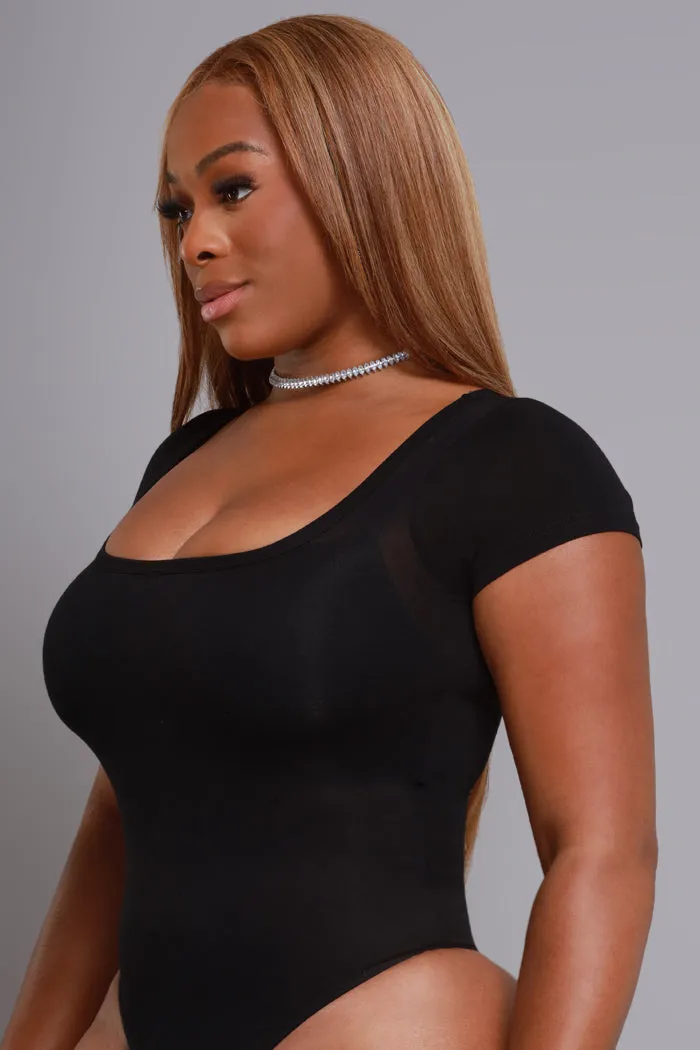 Must Have Basic Bodysuit - Black Deep Plunge sold by Swankaposh product image thumbnail 3