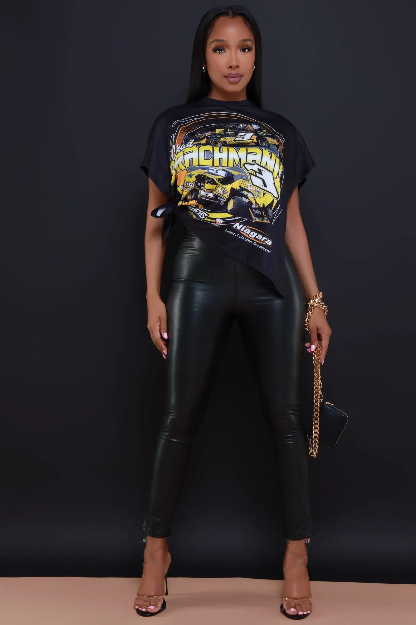 Starting Line Graphic T-Shirt - Black sold by Swankaposh product image thumbnail 2