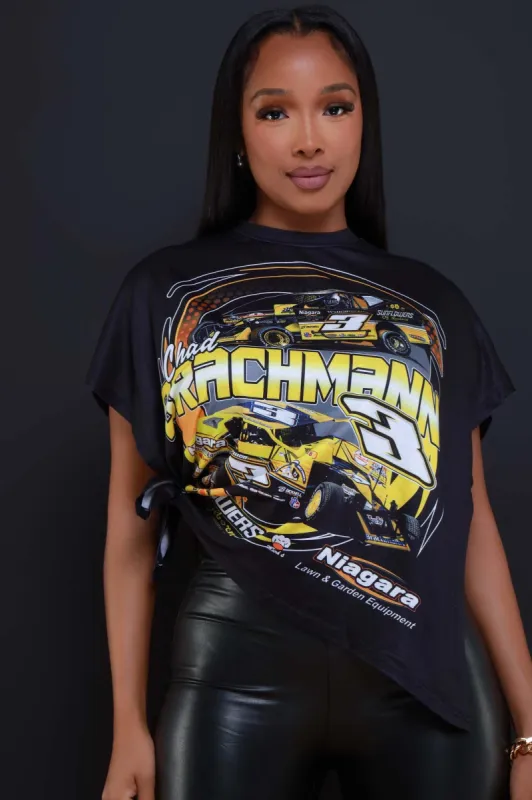 Starting Line Graphic T-Shirt - Black sold by Swankaposh