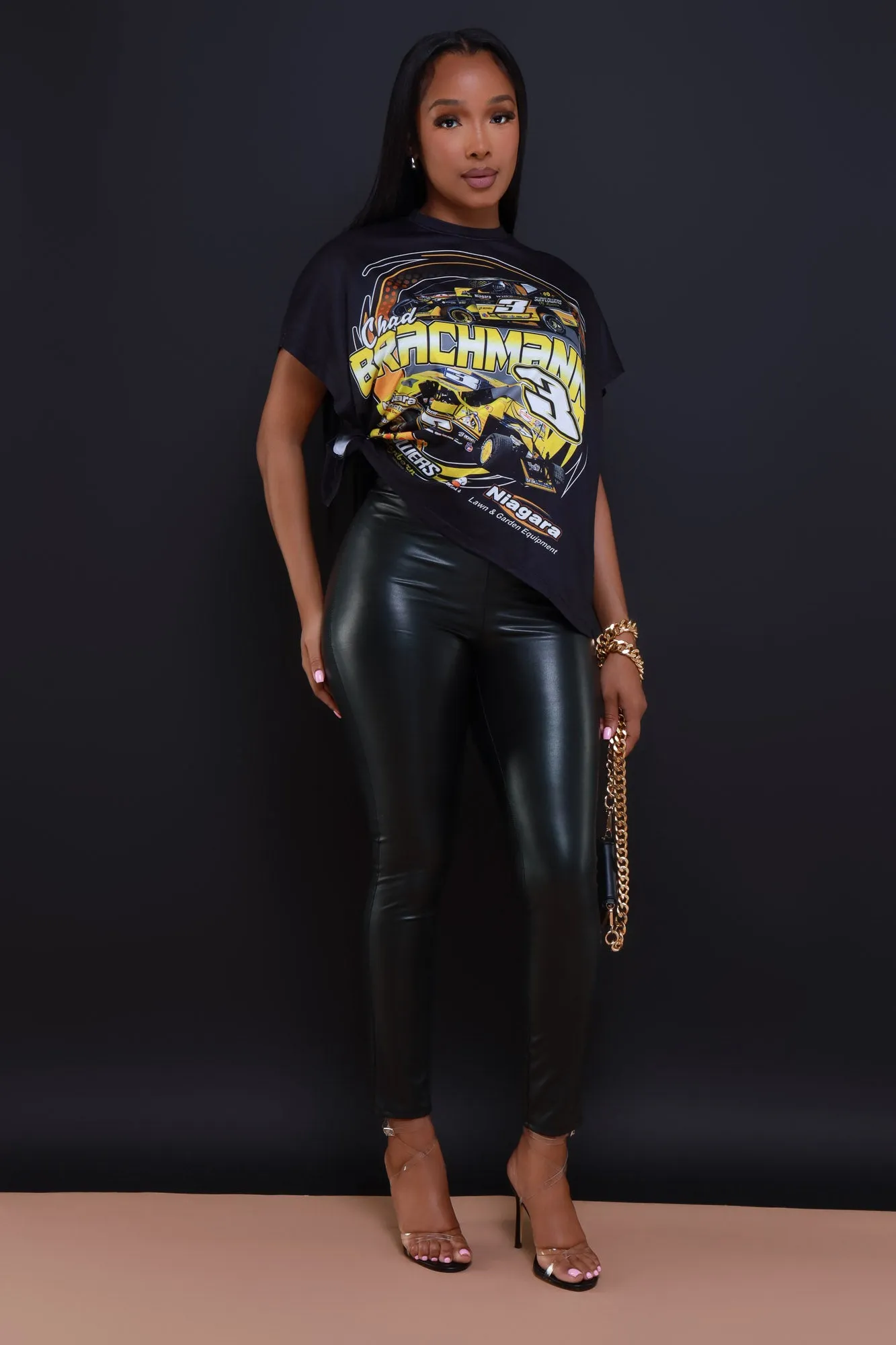 Starting Line Graphic T-Shirt - Black sold by Swankaposh product image thumbnail 5