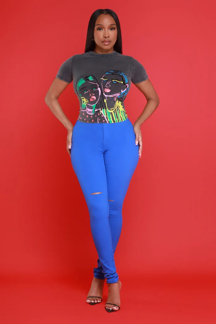 Ladies Night Oversized Graphic T-Shirt - Grey sold by Swankaposh product image thumbnail 4