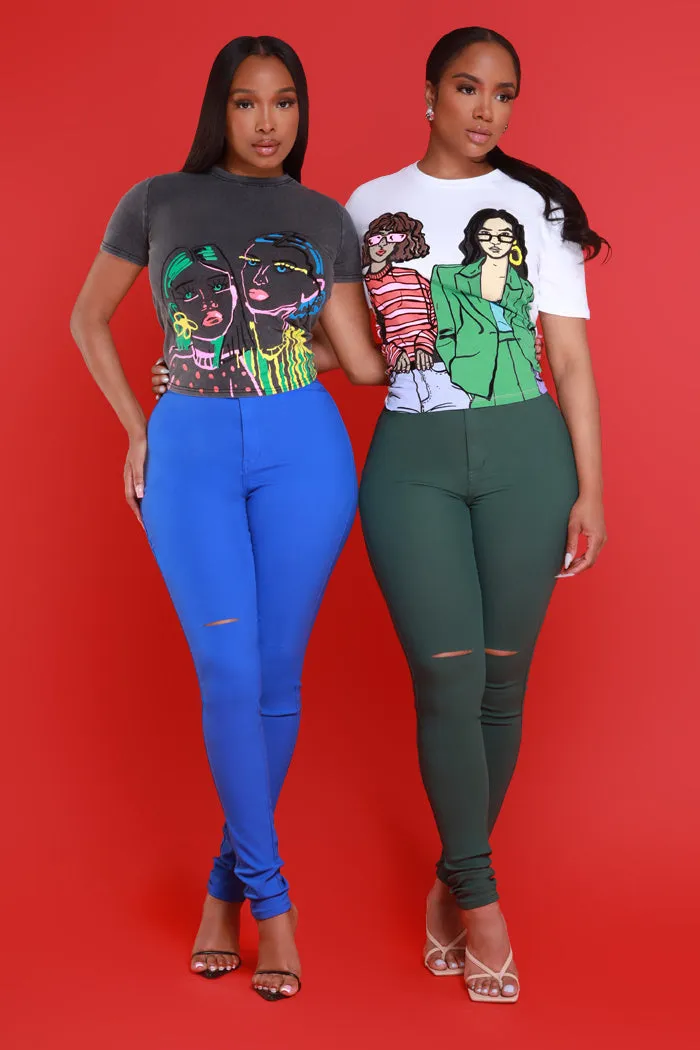 Ladies Night Oversized Graphic T-Shirt - Grey sold by Swankaposh product image thumbnail 2