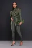 Win Again Faux Leather Cropped Vest - Olive sold by Swankaposh