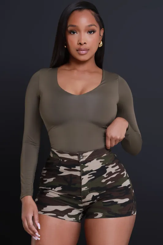 Count Me In Long Sleeve Top - Olive sold by Swankaposh