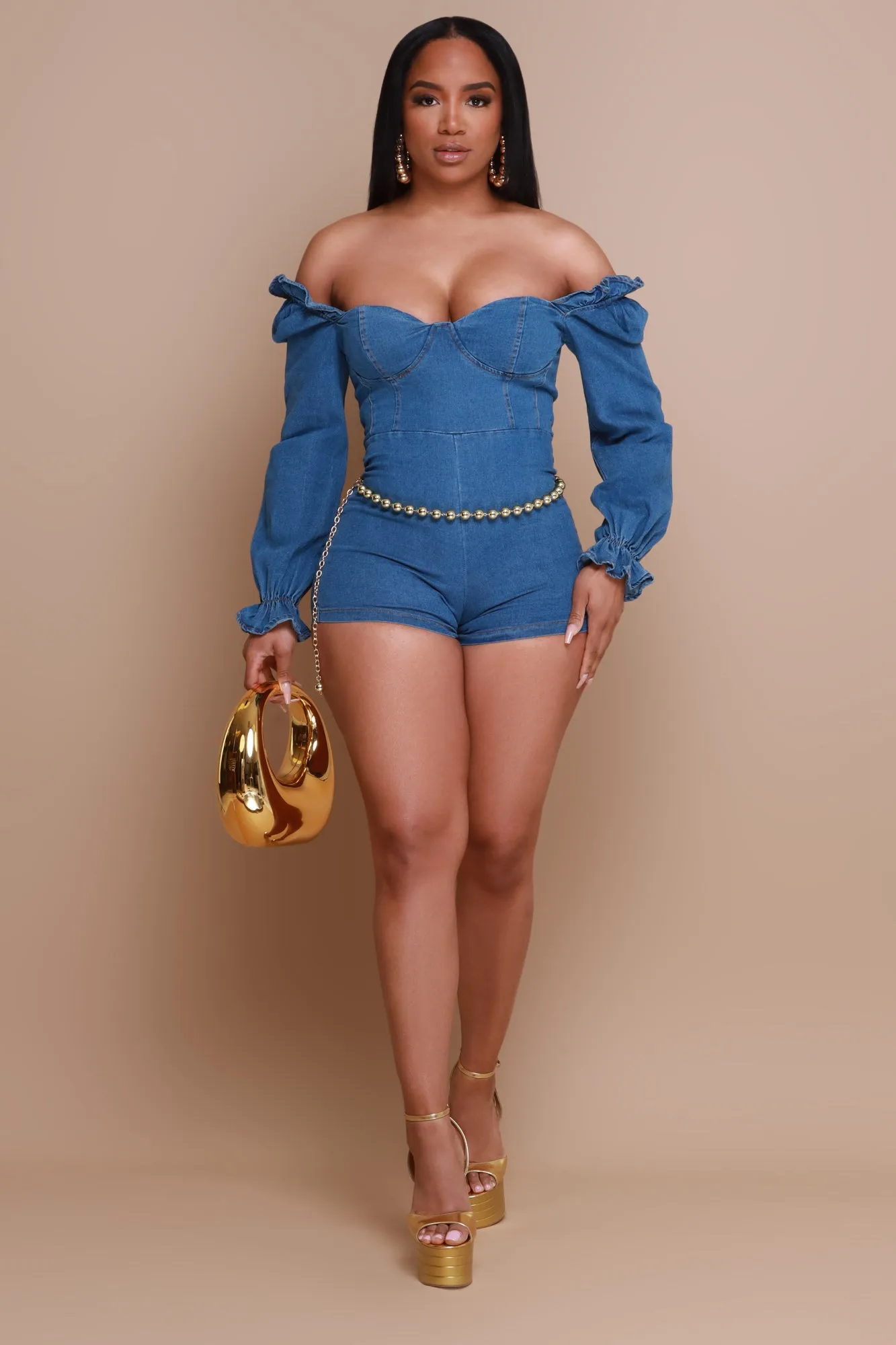 Gold Medal Beaded Chain Belt - Gold sold by Swankaposh product image thumbnail 3