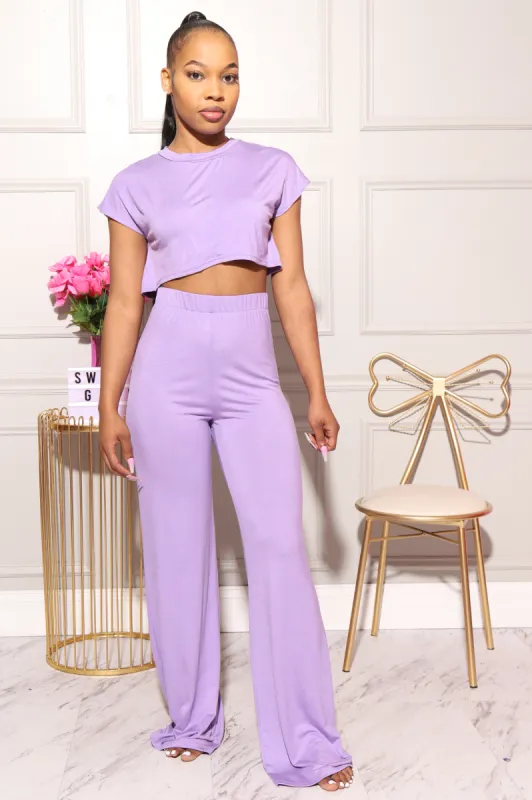 Serious Chills Pants Set - Lavender sold by Swankaposh
