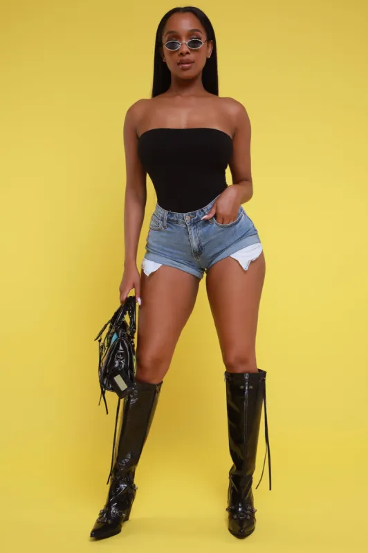 Walk On Faux Leather Western Boot - Black sold by Swankaposh