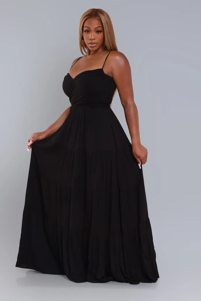 Boiling Point Tiered Maxi Dress - Black sold by Swankaposh product image thumbnail 2
