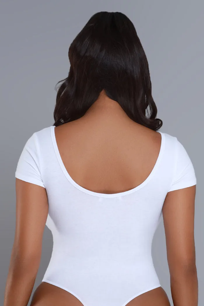 Get Going Scoop Neck Bodysuit - White sold by Swankaposh product image thumbnail 3