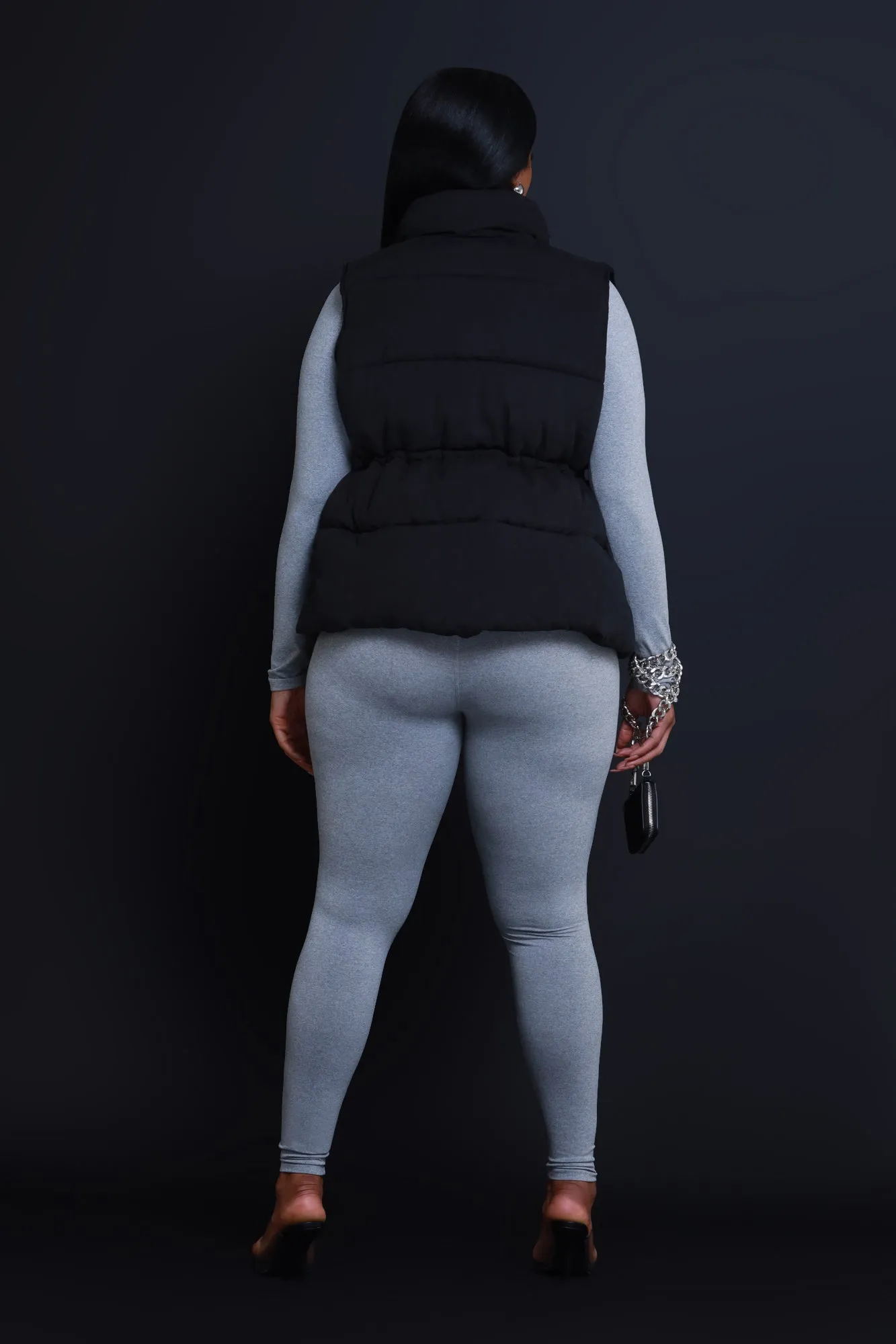 With The Crew Oversized Puffer Vest - Black sold by Swankaposh product image thumbnail 3