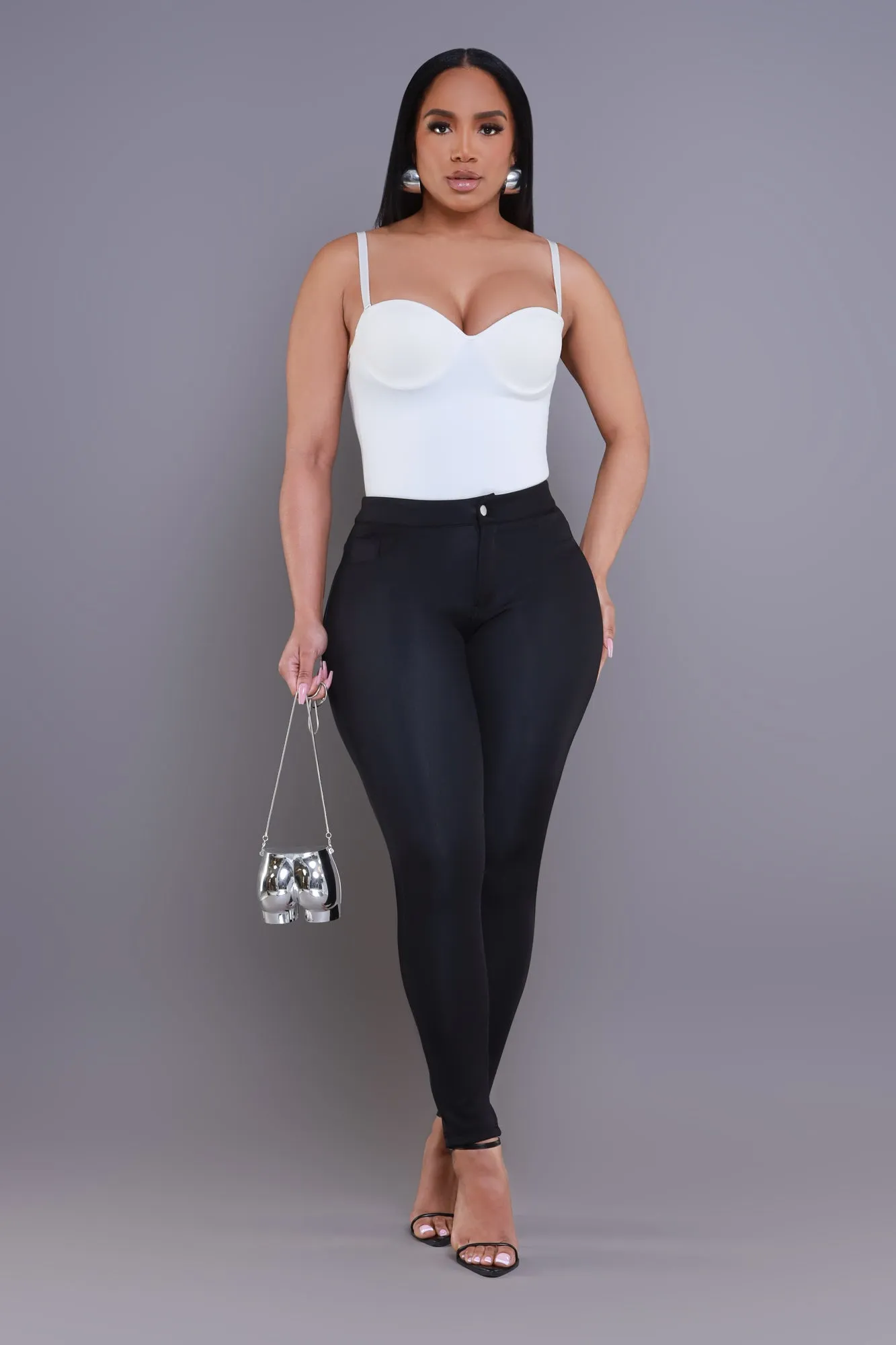 One More Chance High Rise Pants - Black sold by Swankaposh