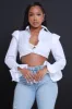 All I Have Frilled Button Down Blouse - White sold by Swankaposh