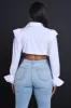 All I Have Frilled Button Down Blouse - White sold by Swankaposh