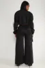 Fire Me Up Cropped Cargo Pants Set - Black sold by Swankaposh
