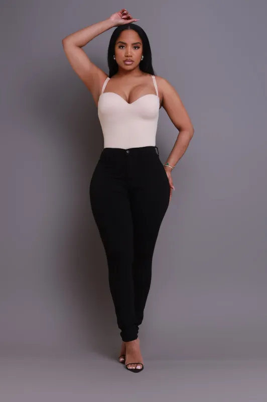 On Strike High Rise Jeans - Black sold by Swankaposh