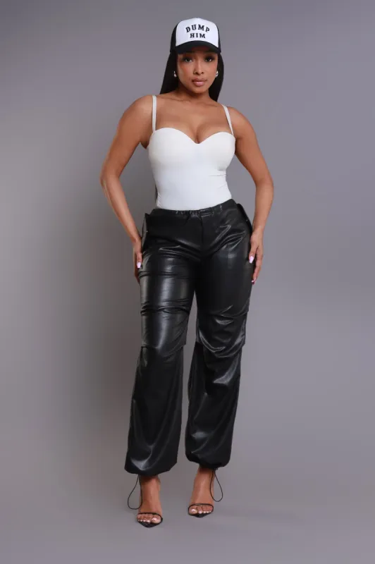 Mayhem High Rise Faux Leather Pants - Black sold by Swankaposh