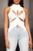 Stay The Night Cut Out Sleeveless Top - White sold by Swankaposh