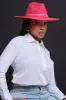 Boost It Chain Detailed Wide Brim Fedora - Fuchsia sold by Swankaposh