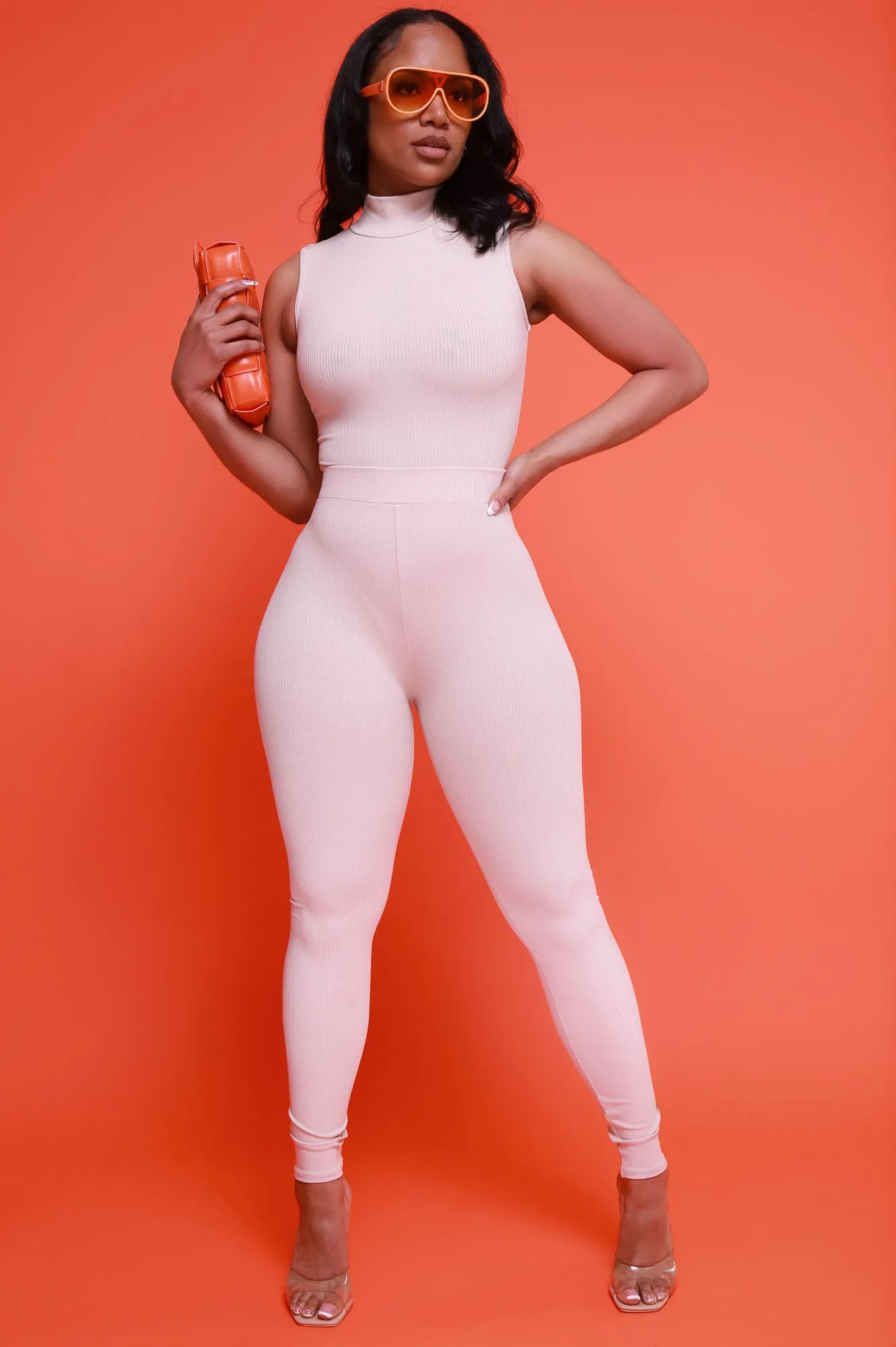 Sweet Tart Cellulite Deleter Ribbed Leggings - Oyster sold by Swankaposh product image thumbnail 3