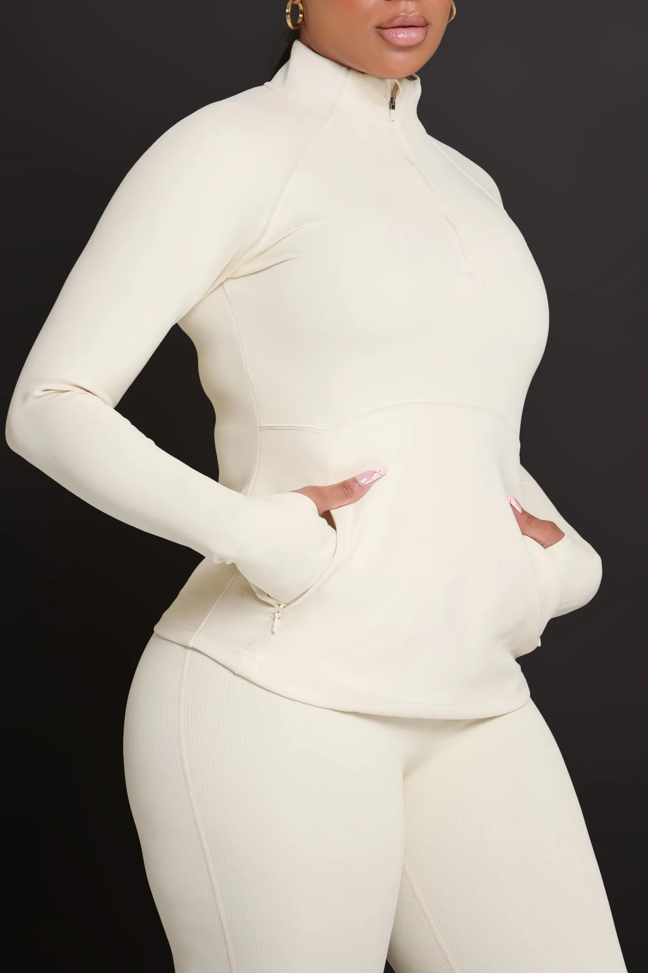 Or What NUW Ribbed Pullover Top - Ivory sold by Swankaposh product image thumbnail 4