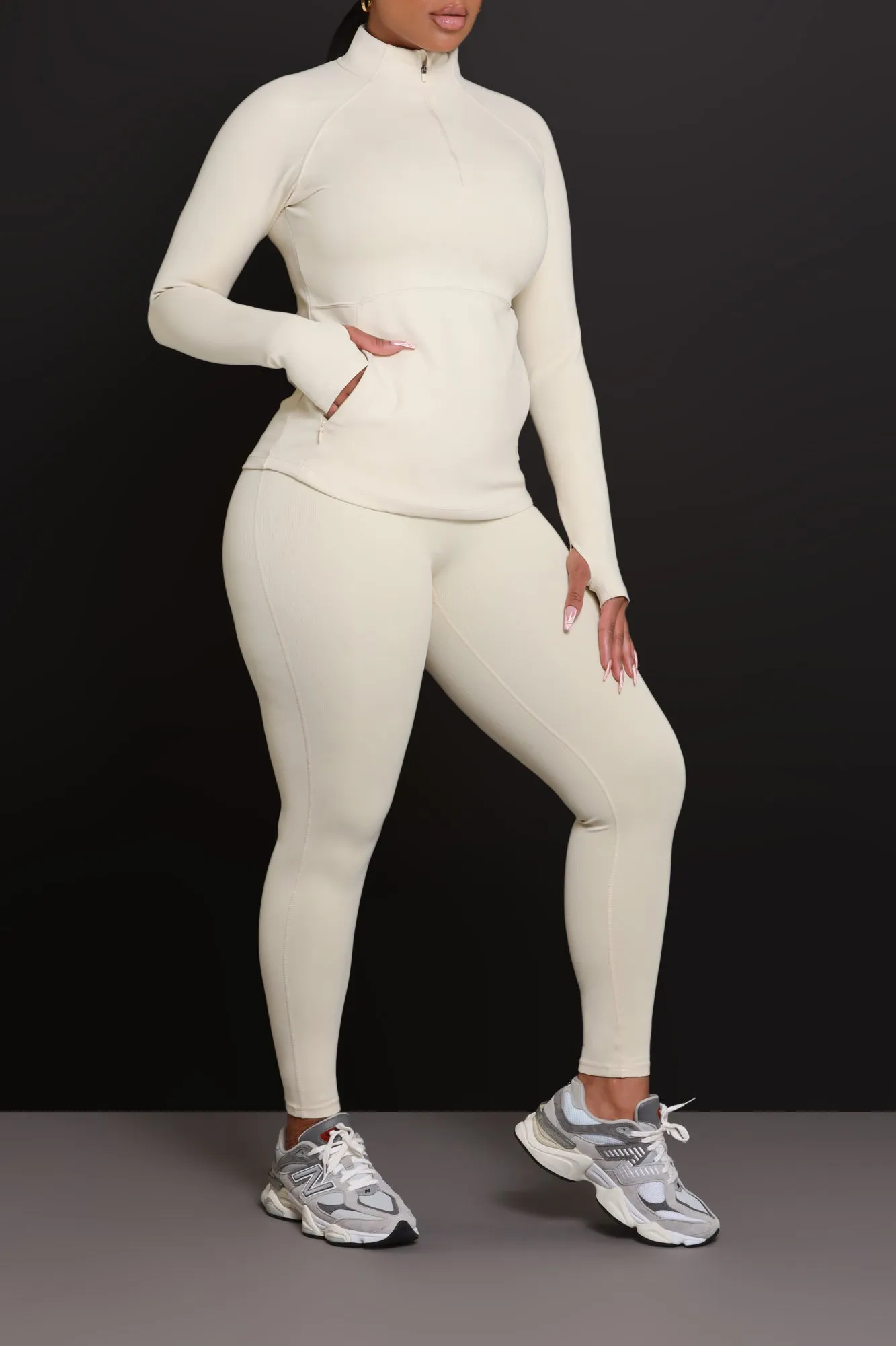 Or What NUW Ribbed Pullover Top - Ivory sold by Swankaposh product image thumbnail 5