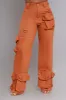 Ride At Dawn Wide Leg Cargo Pants - Brown sold by Swankaposh