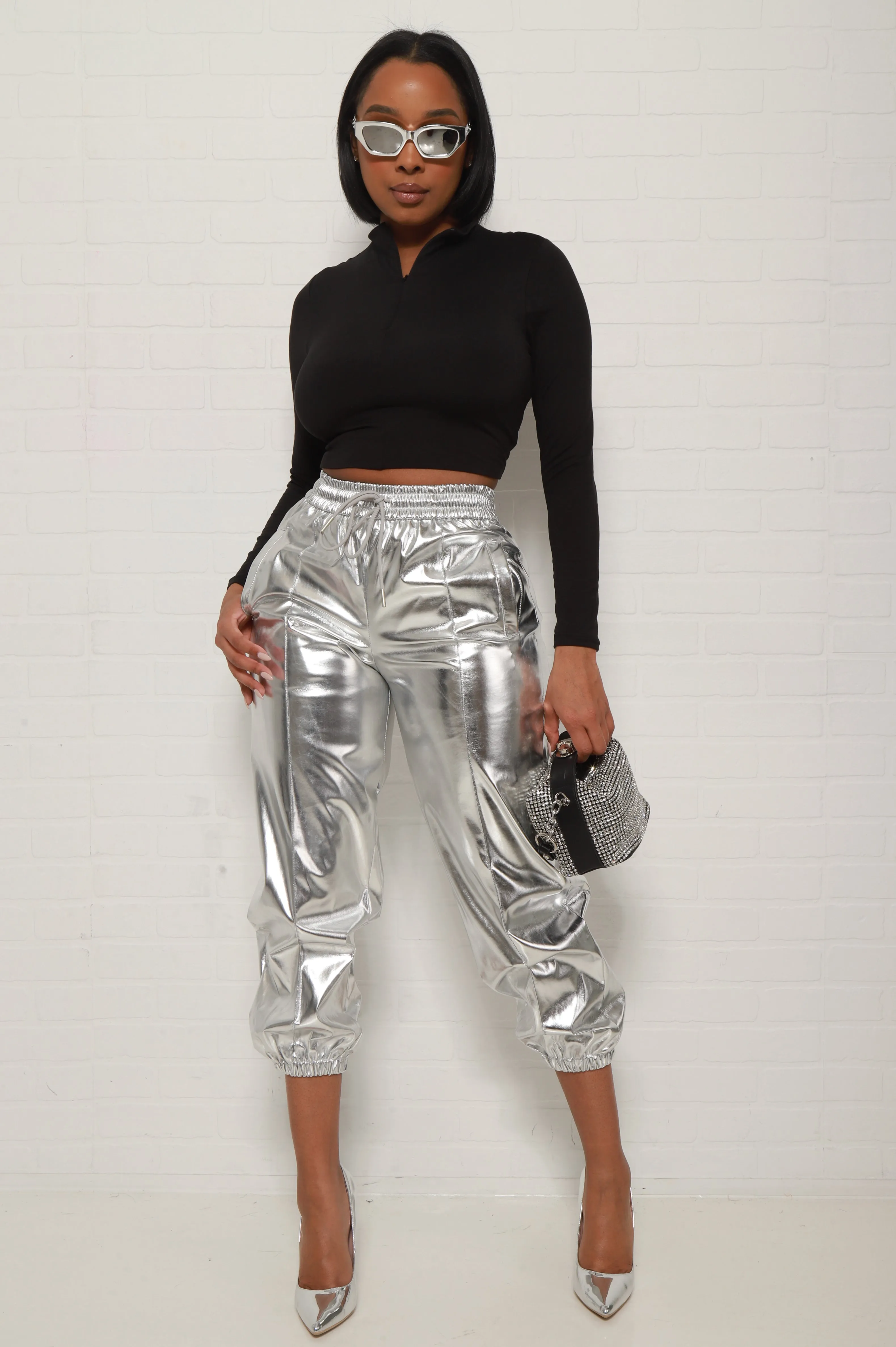 So What Double Layered Quarter Zip Top - Black sold by Swankaposh product image thumbnail 3