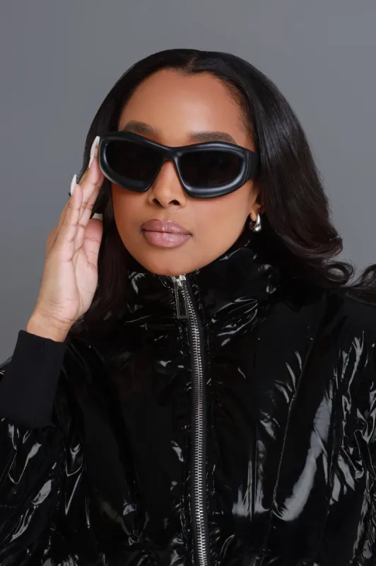 On Sight Oversized Bubble Sunglasses - Black sold by Swankaposh