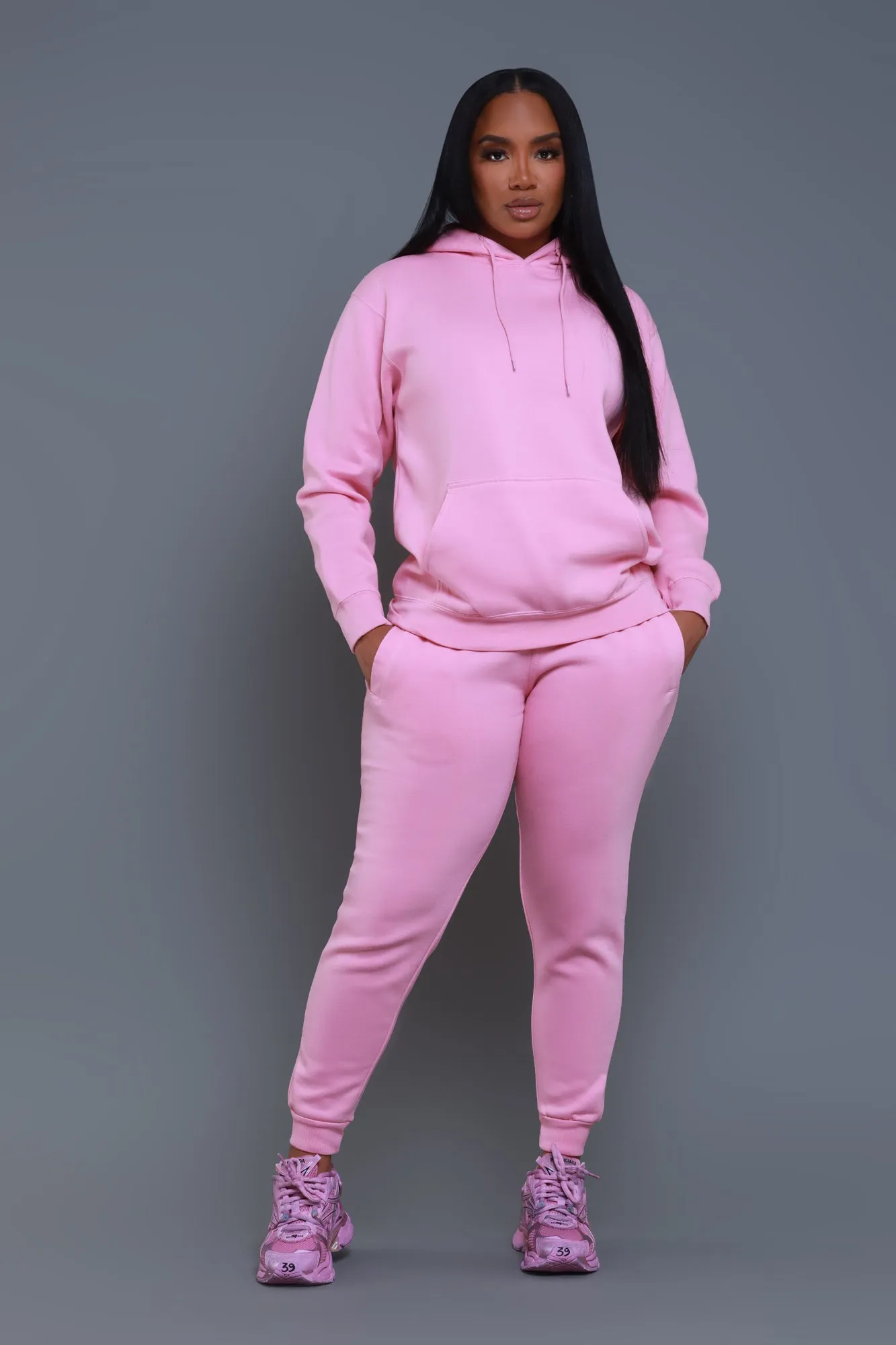 State Of Mind Hooded Jogger Set - Light Pink sold by Swankaposh product image thumbnail 5